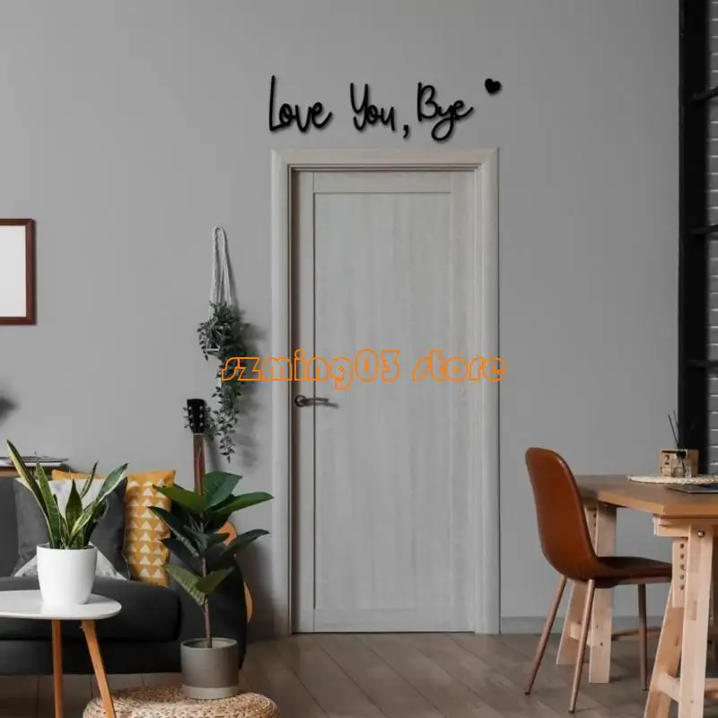 H9EC LIEBE Sie Tschüssschild über der Tür Familienwand Kunst für Home -Eingangs -Dekore