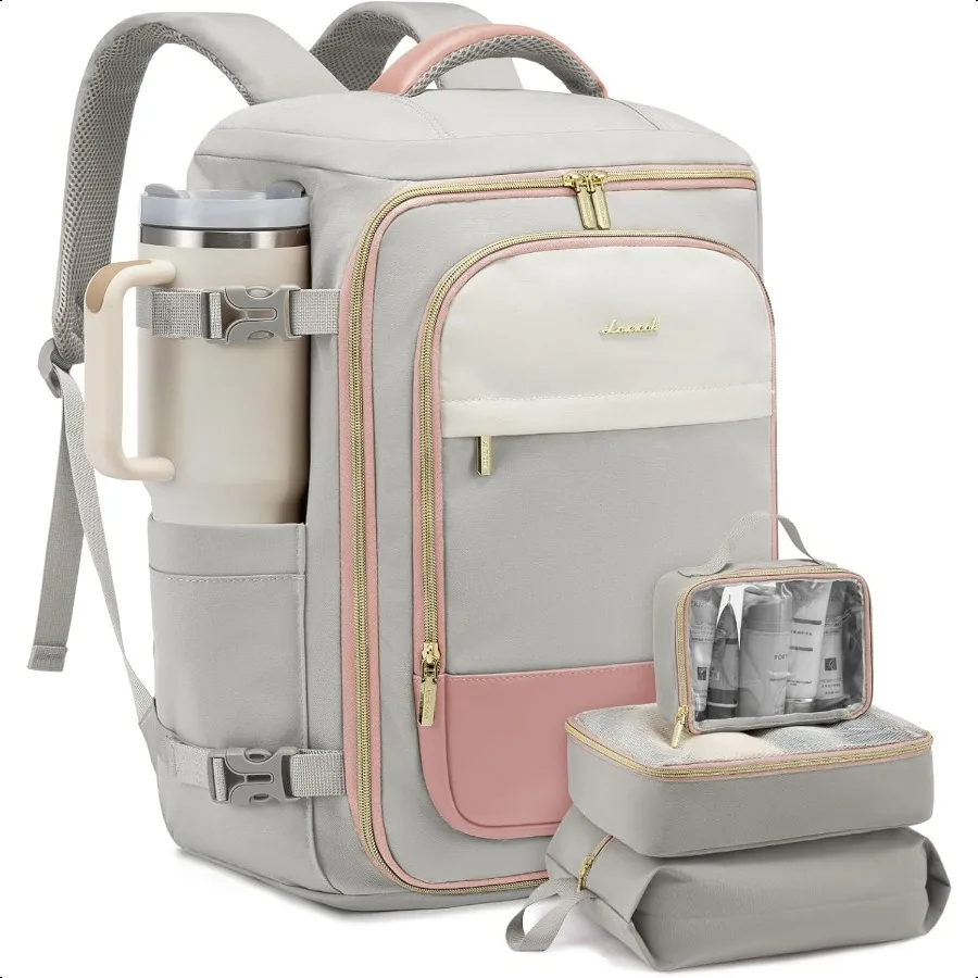 

Large Travel Backpack for Women 40L TSA Appd Backpack with 3 Packing Cubes Personal Item Bag Fits 17 Laptop Waterresistant Carr