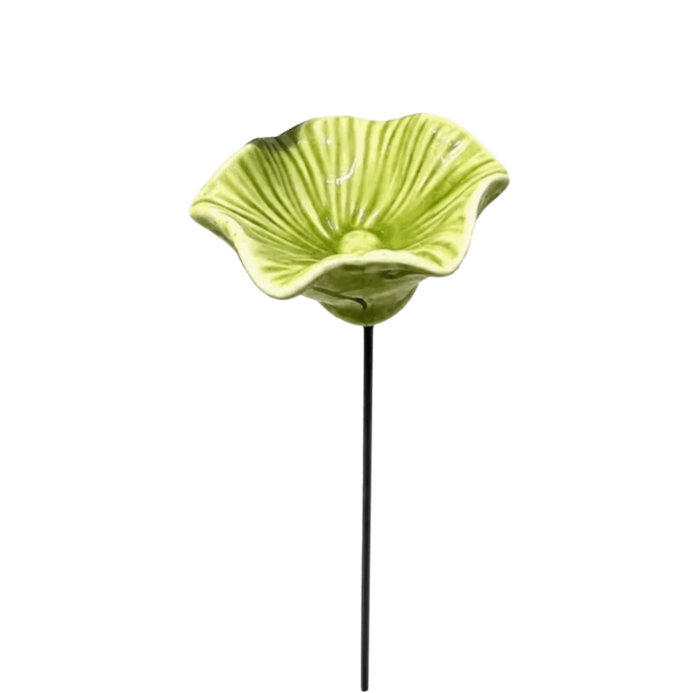 Flower Shaped Bee Butterfly Water Dispenser Creative Ceramic Insect Drinking Cup Colorful Garden Decoration Garden Decoration