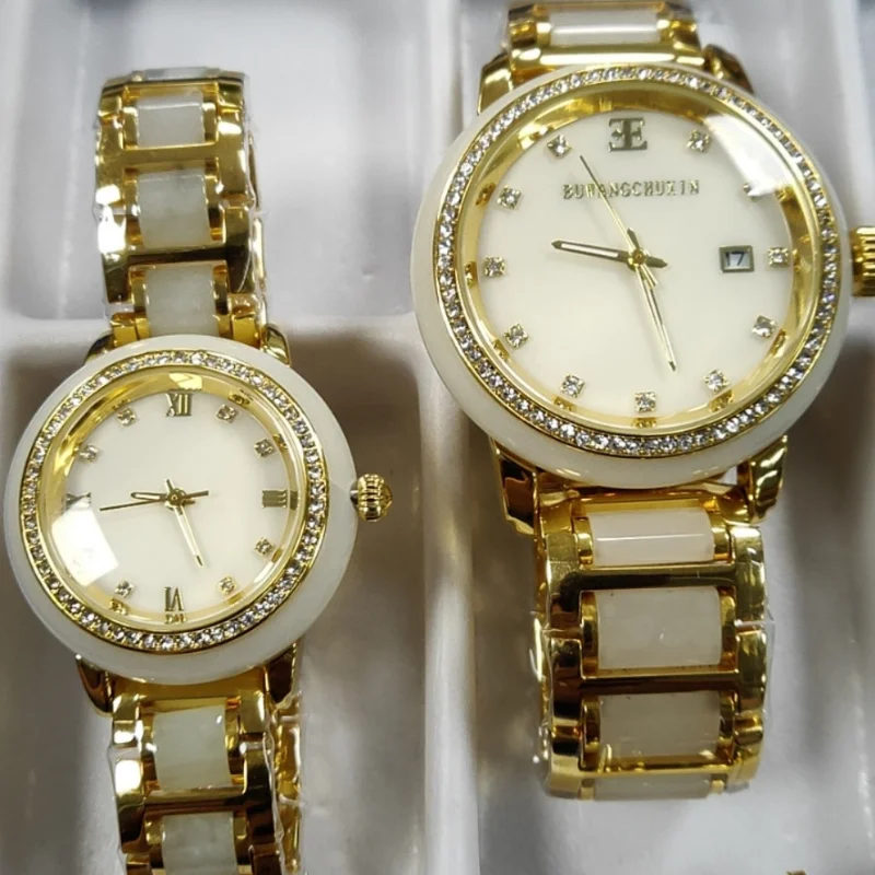 

Dongguan Watch Factory Direct Jade Hetian Jade White Jade Generation Jade Watch Fashion Couple Quartz Watch Machi