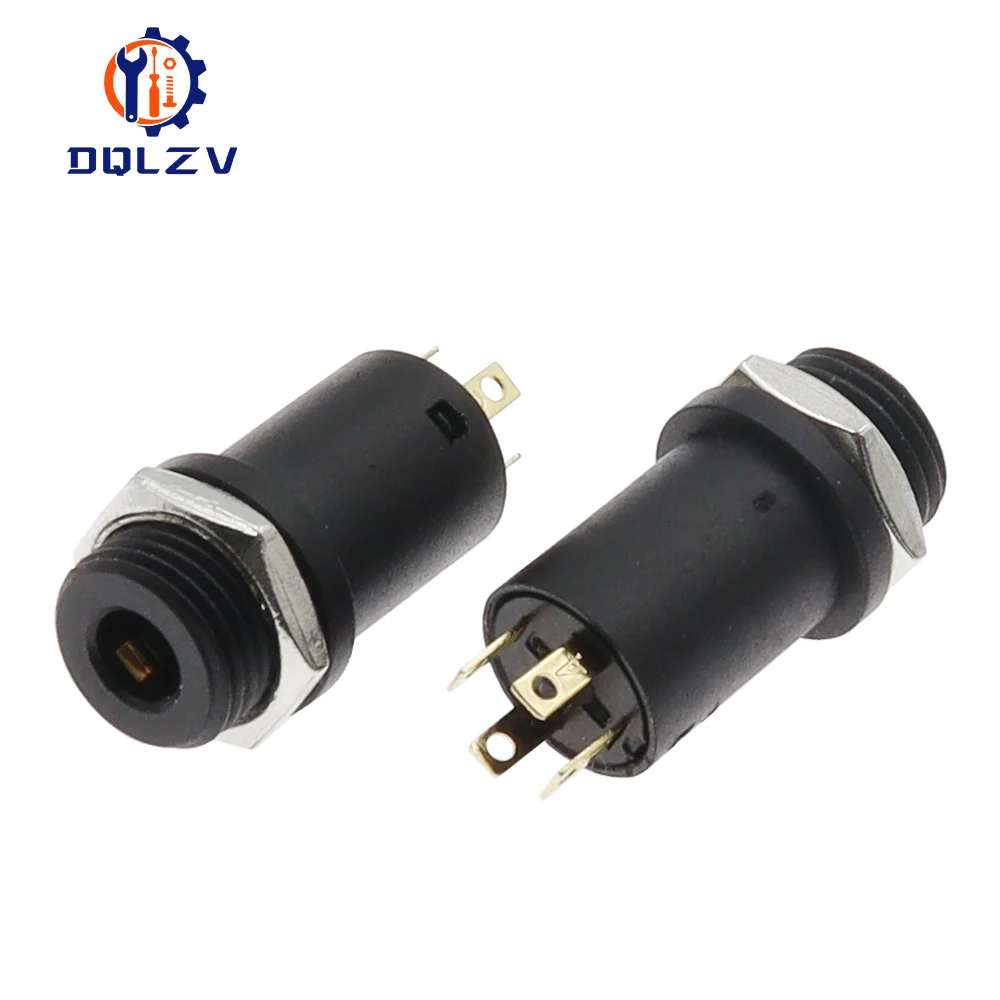 3.5MM 4 Channel Female Headphone Stereo Jack Panel Mount Connector Audio Video Vertical Socket Gold Plated High Quality