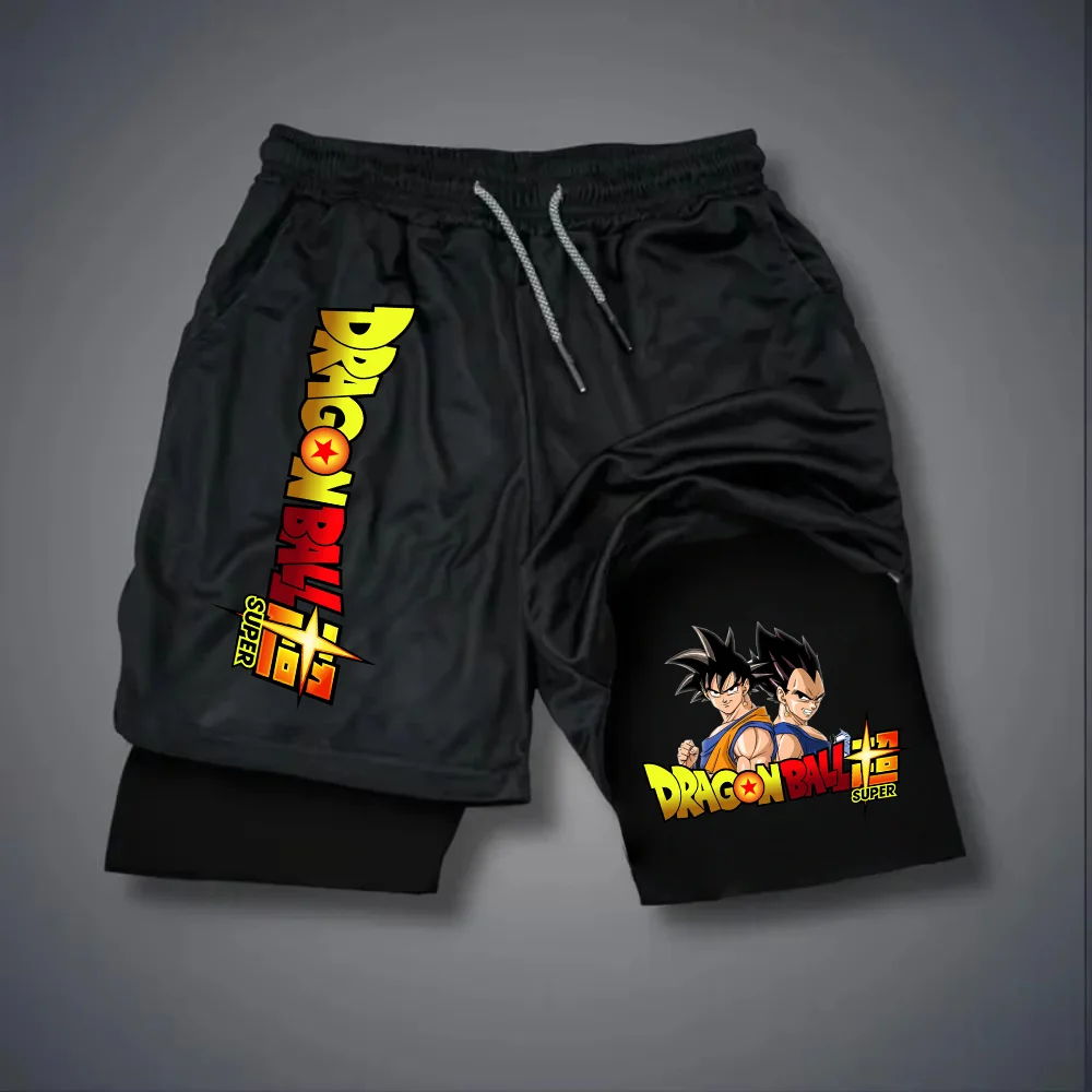 2026 Sommer Bestseller Dragon Ball Fake Zweiteiler-Shorts für Familie und Kinder - Hochwertige Sportshorts Retro Y2K Hip Hop