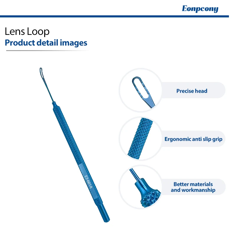 Lens Loop Ophthalmic Intraocular Lens Manipulator Loop Stainless Steel Reusable Eye Surgical Instrument for IOL Placement