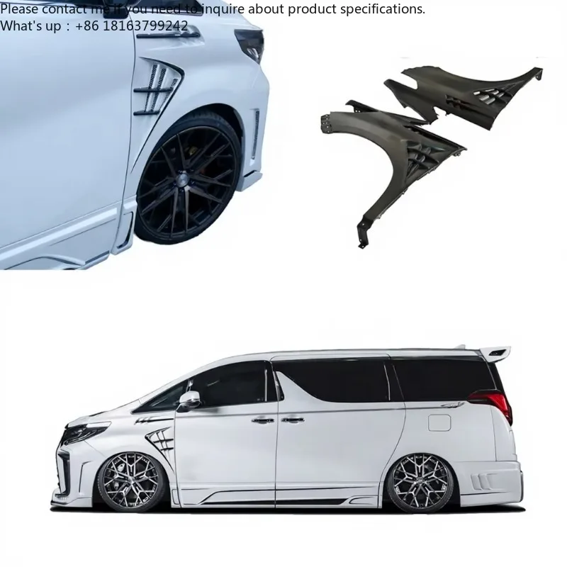 

For Toyota Alphard Upgrade Body Kits Front Rear Bumper Front Rear Spoiler Spoiler Wing Fenders Hoods Auto Parts WideBody Kit for