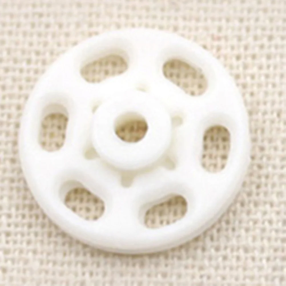 

1000Pcs 15Mm Round Plastic Buttons Transparent Shirt Snaps for Sewing T-Shirt DIY Craft Scrapbooking Making White