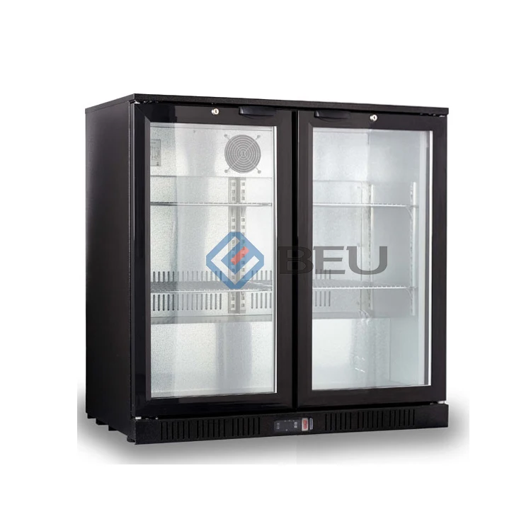 

Commercial Under Bar Cooler 2-Glass Door Refrigerators With Air Cooling For Bar & Frigo Display Refrigeration Equipment