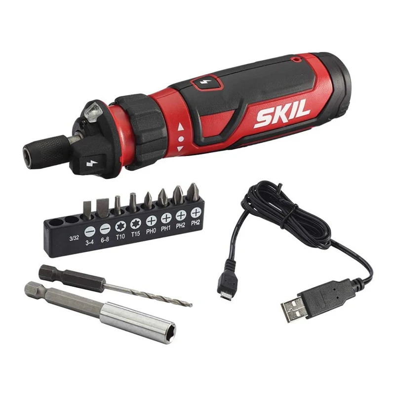 Skil SD561201 Mini Cordless Screwdriver Electrical Detect Stripping Built-in Lithium USB for Electrician Repairman and Carpentry