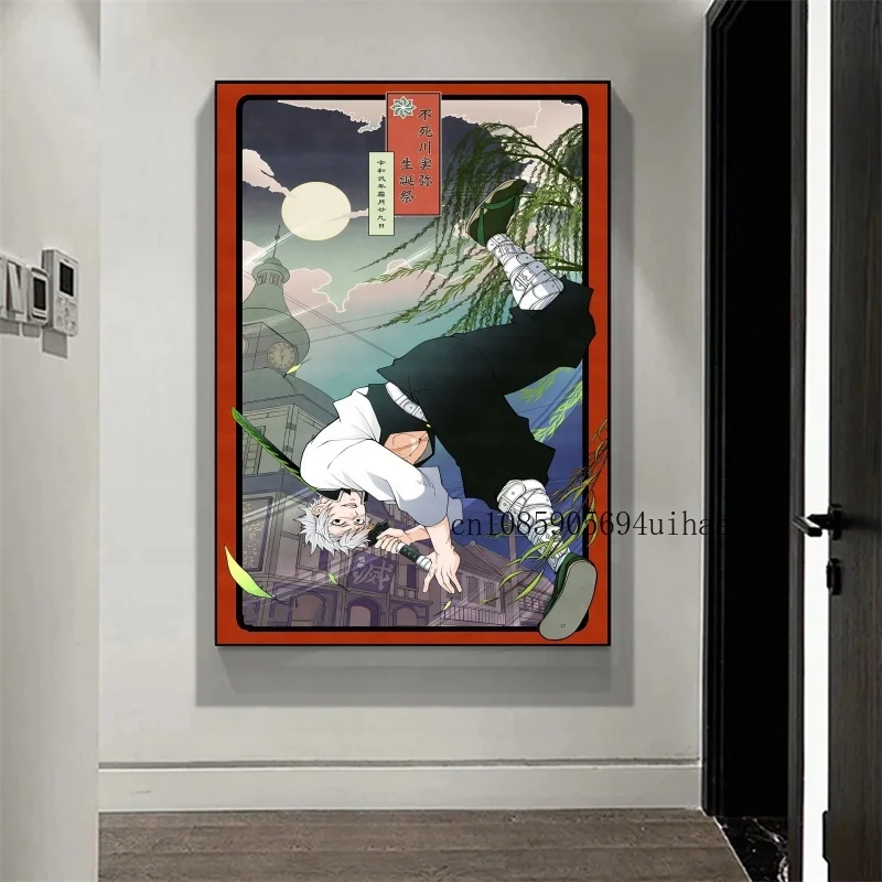 Demon Slayer Hashira Tanjiro Anime Figure Poster Wall Paper Figures Art Decor Cartoons Kid Gift Home Decoration Canvas Painting