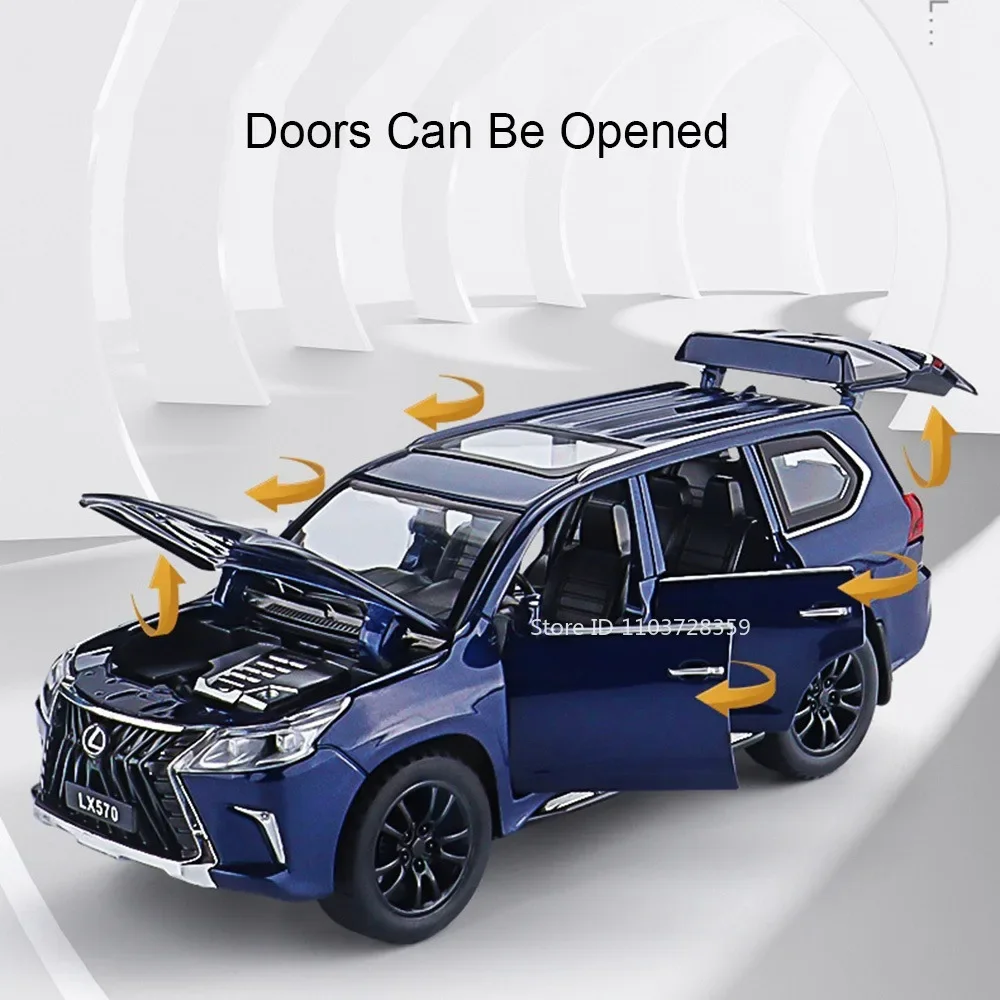 1:32 LX570 LM300H نموذج مصغر لعبة سيارات سبيكة دييكاست الصوت ضوء الأبواب مفتوحة التراجع زخرفة ألعاب السيارات للأولاد هدايا