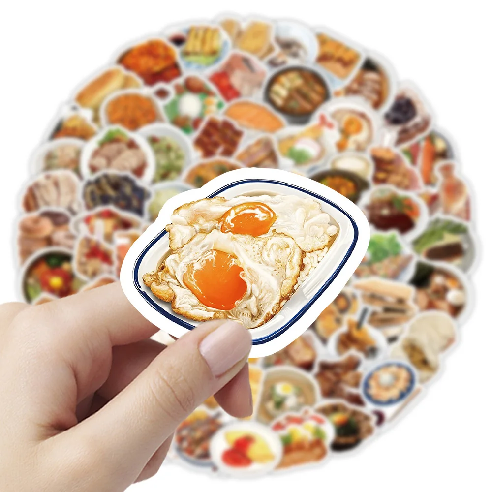103PCS Cartoon Food Graffiti Stickers DIY Decoration Mobile Phone Case Notebook Water Cup Skateboard Toy Gift Stickers