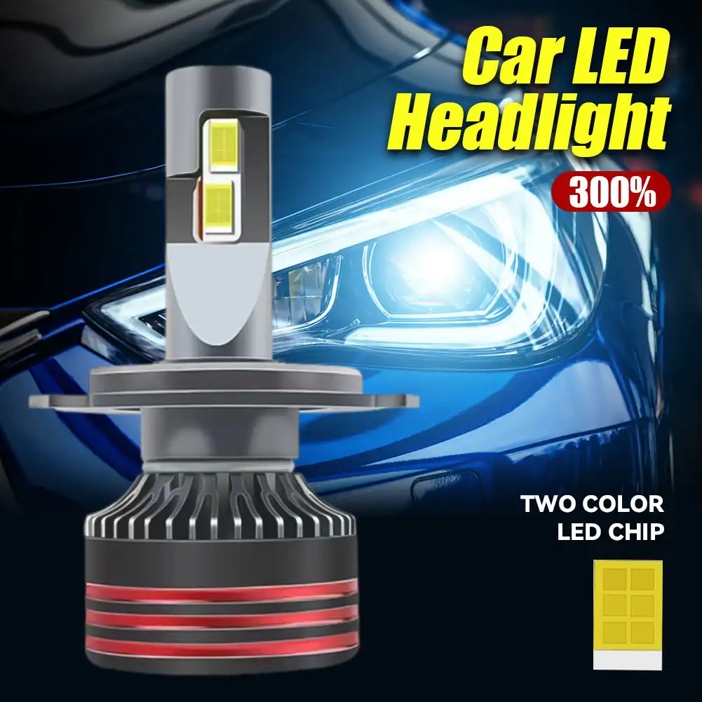 H1 H7 H11 H4 H3 9005 9006 LED Car Headlight Bulbs LED Lamp High Low Beam Bulbs Automobiles Lamp 12000LM 120W Lights White M8pro