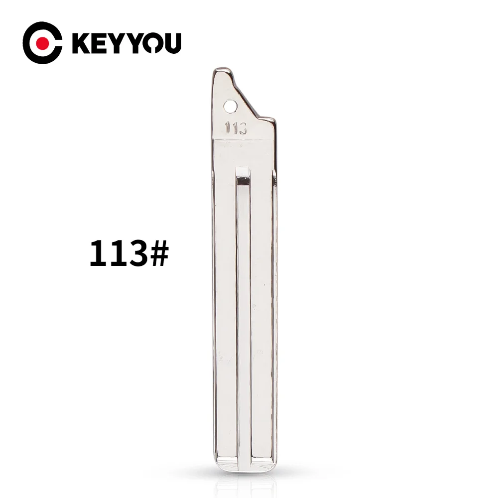 

KEYYOU 10pcs 113# For Toyota Flip Remote Key Blade Car Key blank For 2014 Toyota Flip Remote Key NO.113 KEY BLADE TOY48