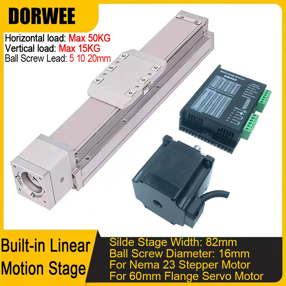 GHT8 Width 82mm Embedded Linear Module Built-in Linear Motion Stage Fully Enclosed Slide Table Dust Proof  For TOYO Slide Table