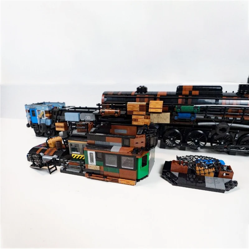 MOC-164268 City Railway Train Aurora Iocomotive - Metro 2033  Building Block Assembly Model Brick Toy Children\'s Christmas Gifts