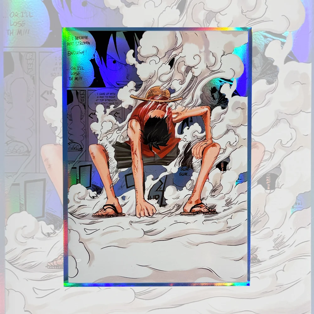 60PCS 67X92mm Rufy Dimensioni Standard Art Anime Buste per carte MGT/PTCG Gioco Caricamento dall'alto Gioco da tavolo Protezione per carte collezionabili