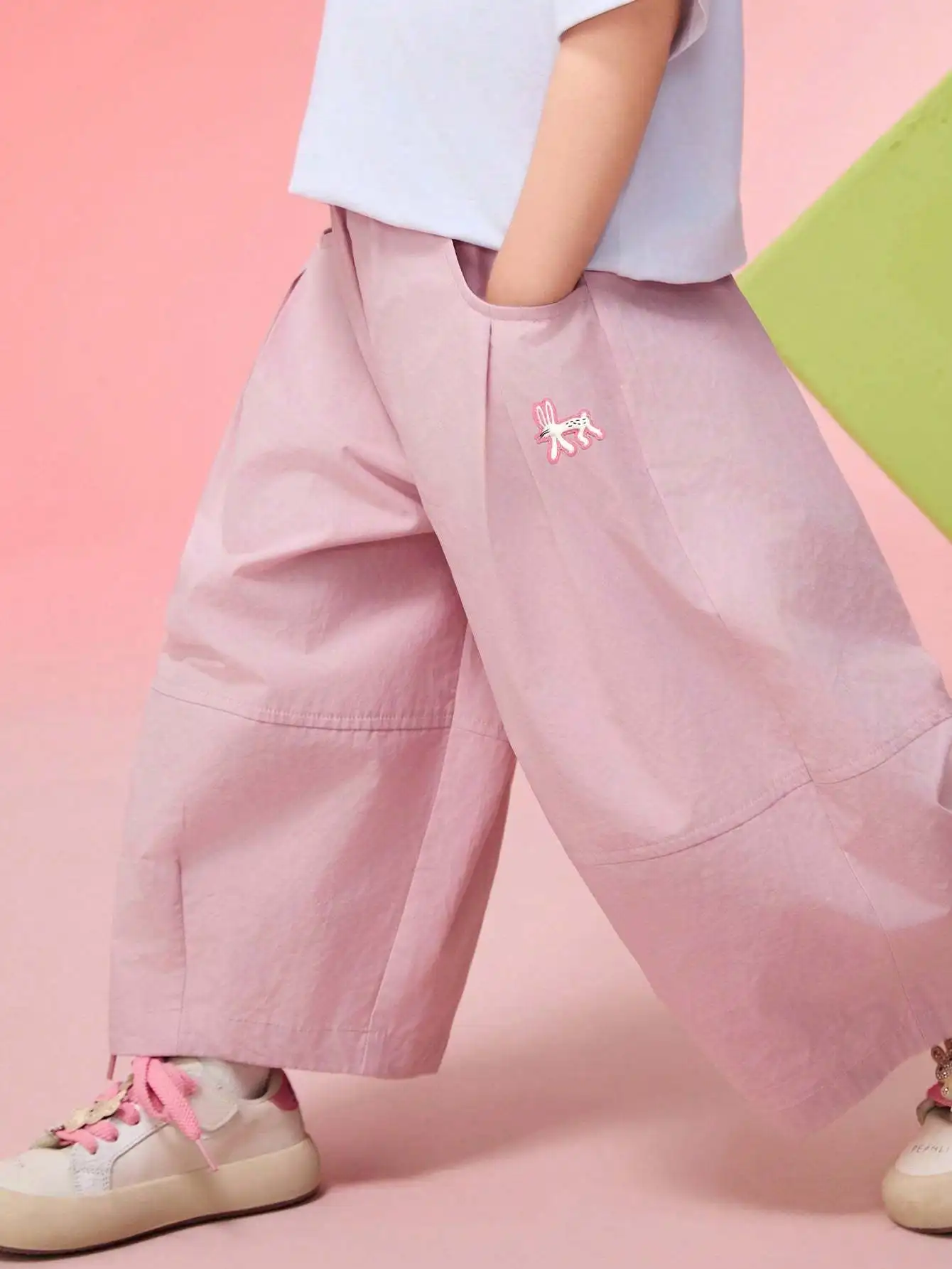 توين بنات ربيع عارضة السراويل المستقيمة #6