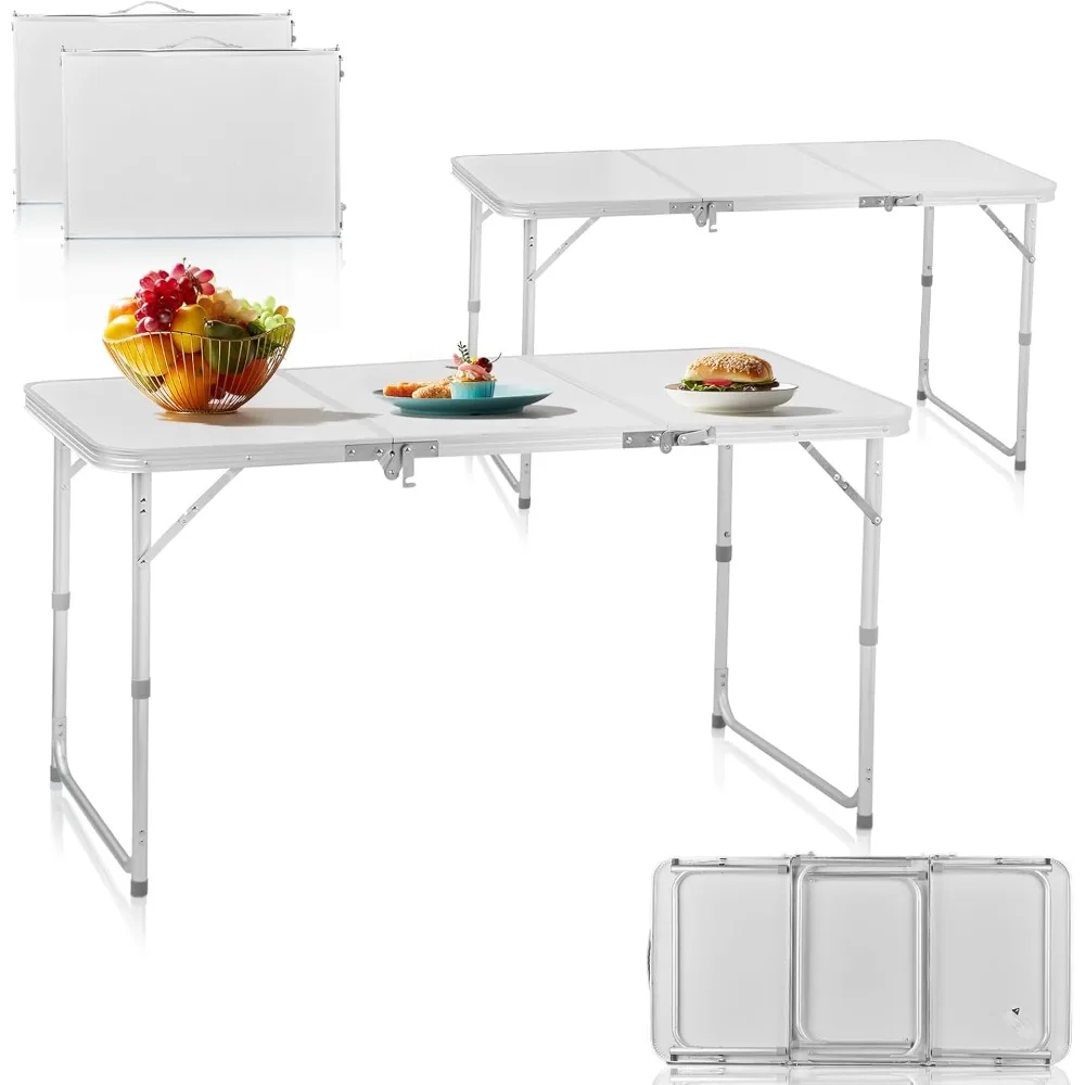 

4ft Folding Camping Table, Portable Lightweight Outdoor Table for Travel Picnic Cooking Beach,Folding Camping Table,Table for Gr