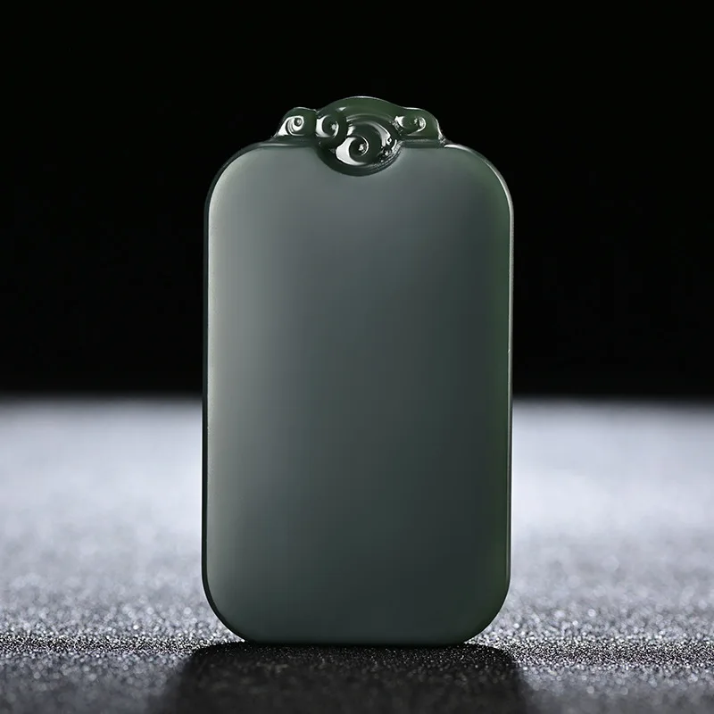 

Ювелирные изделия из натурального нефрита Hetian Jade Qingyu Pagoda Qingyu, двухсторонняя резьба, подвеска с изображением мира для мужчин и женщин