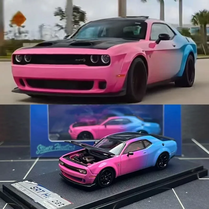 SH 1:64 SRT Hellcat Alloy Car Diecast Vehicles Collection Model Car Toy Christmas Gift Gifts for Men