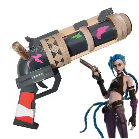 Game LOL Arca-ne Jinx Cosplay Props BaoBao Vi Sister Cosplay Gun Props Halloween Carnival Party Roleplay Arcane Jinx Accessory