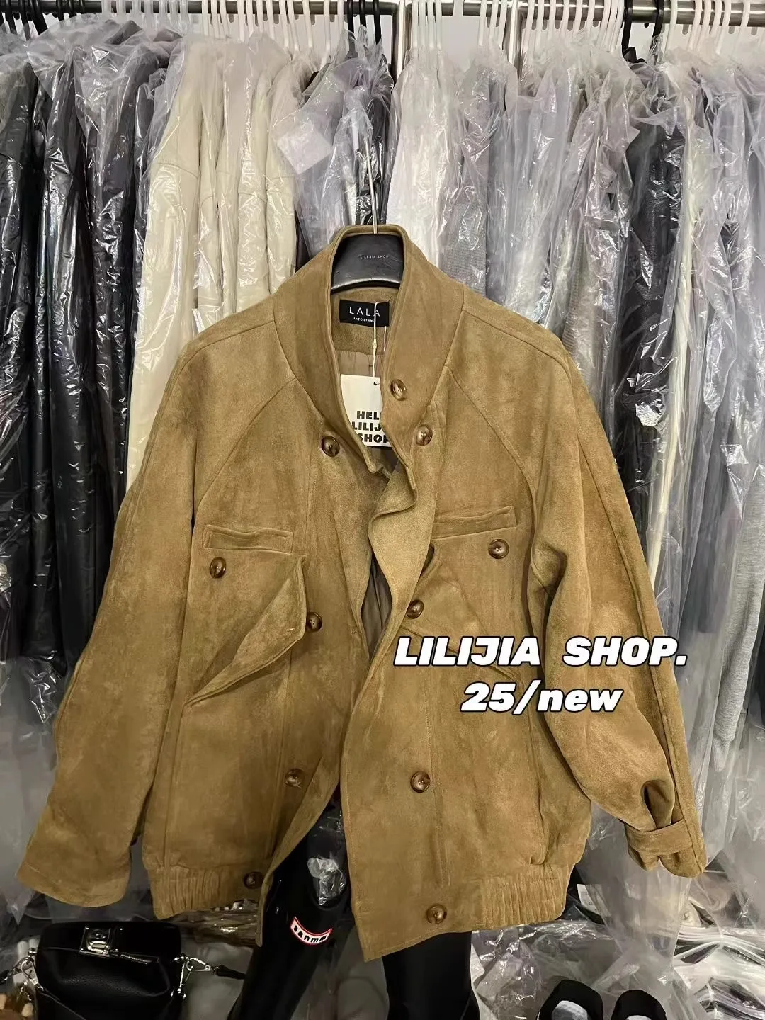 

Fall 2024 New Arrival Women's Retro High-End Elegant Stand-Up Collar Suede Jacket - Casual Versatile Outerwear