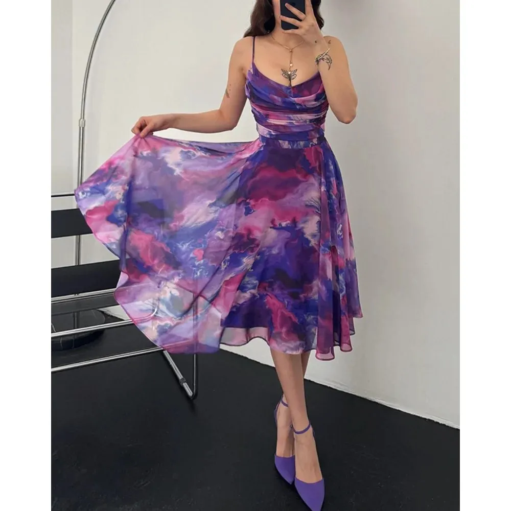 Summer Dress Fashion Sexy Spaghetti Strap Short Dress Robe Femme Summer New-in Slim Fit Elegant Dress Boho Style Dresses