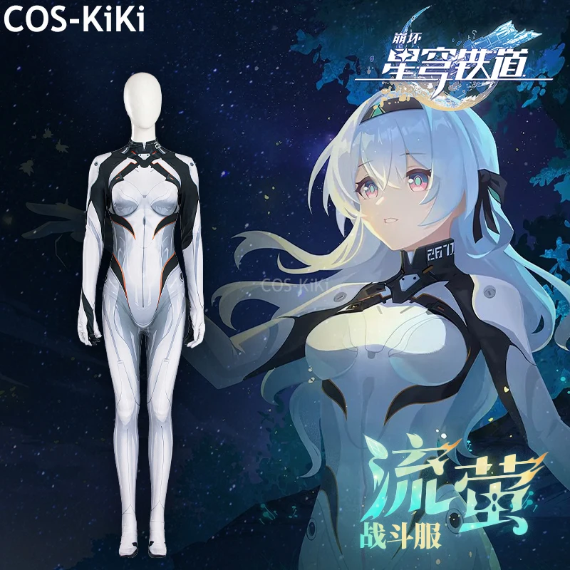 

COS-KiKi Honkai: Star Rail Firefly Battle Suit Jumpsuits Uniform Cosplay Costume Halloween Party Role Play Outfit Women XS-XXL