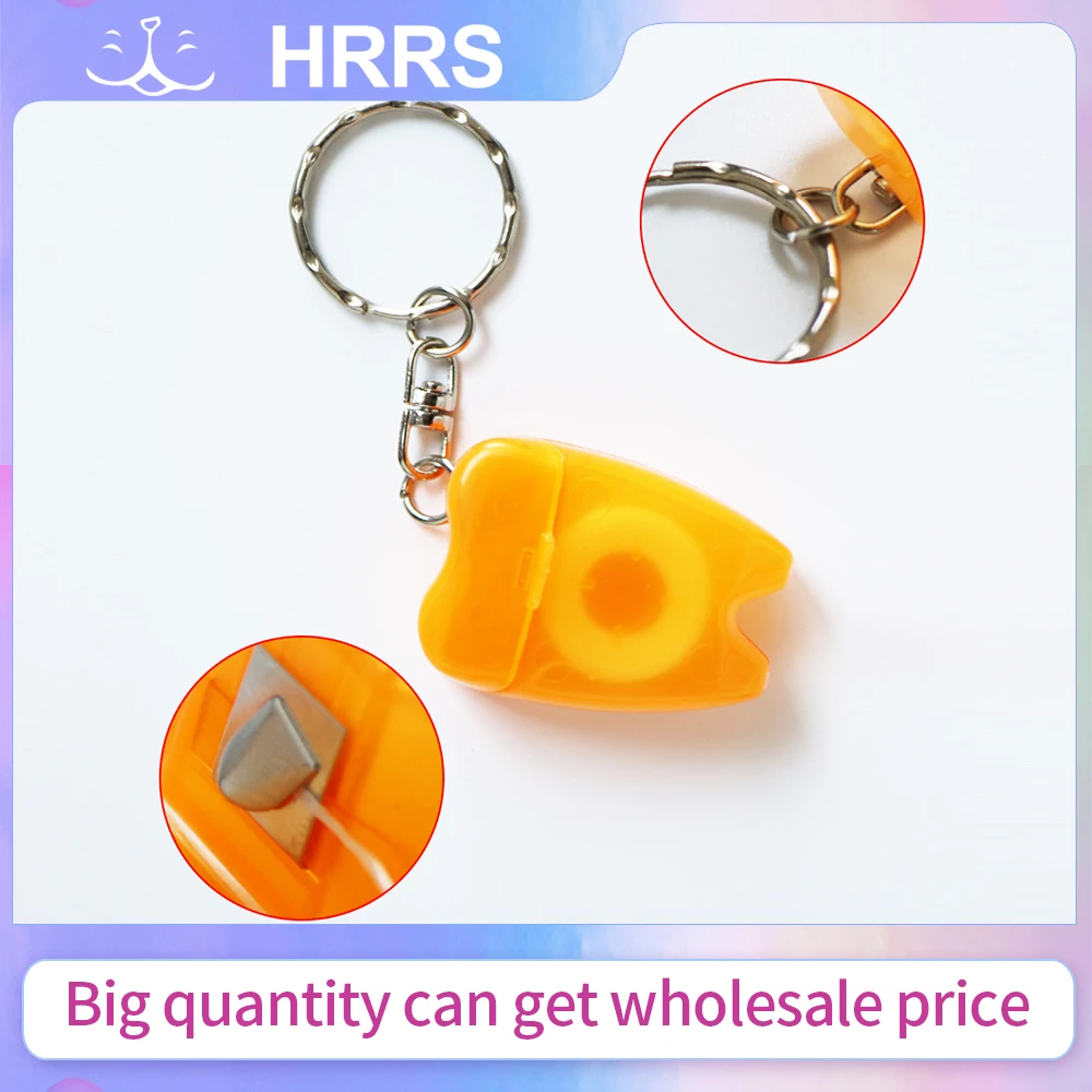 5 pçs fio dental portátil com chaveiro dentes cuidados orais fio cores aleatórias