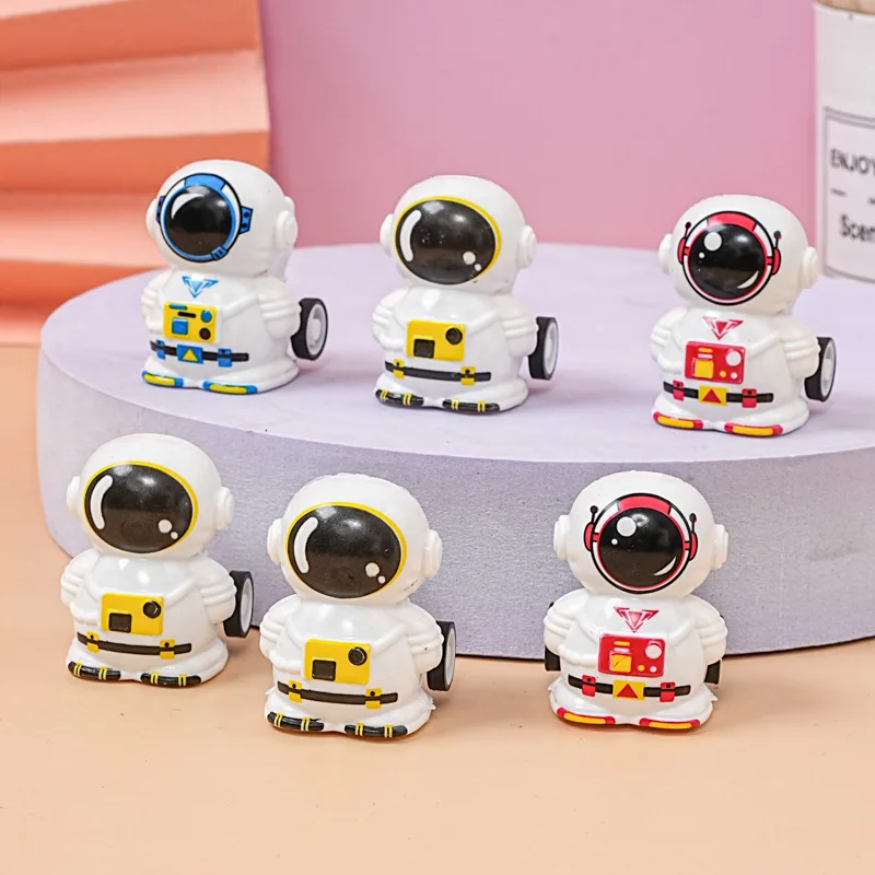 10 pz/borsa Creativo Mini Astronauta Tirare Indietro Giocattoli Novità Tirare Indietro Giocattoli Del Fumetto Tirare Indietro Auto Giocattolo Per Bambini Festa Di Compleanno Favori
