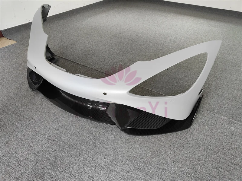 Used for McLaren 720S modification and upgrading with real carbon fiber 765LT style front bumper front lip full body kit