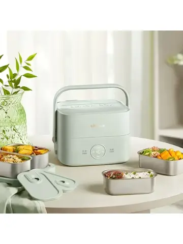 Electric lunch box Smart touch control for office workers - Can steam and cook. Self-heating and heat preservation.