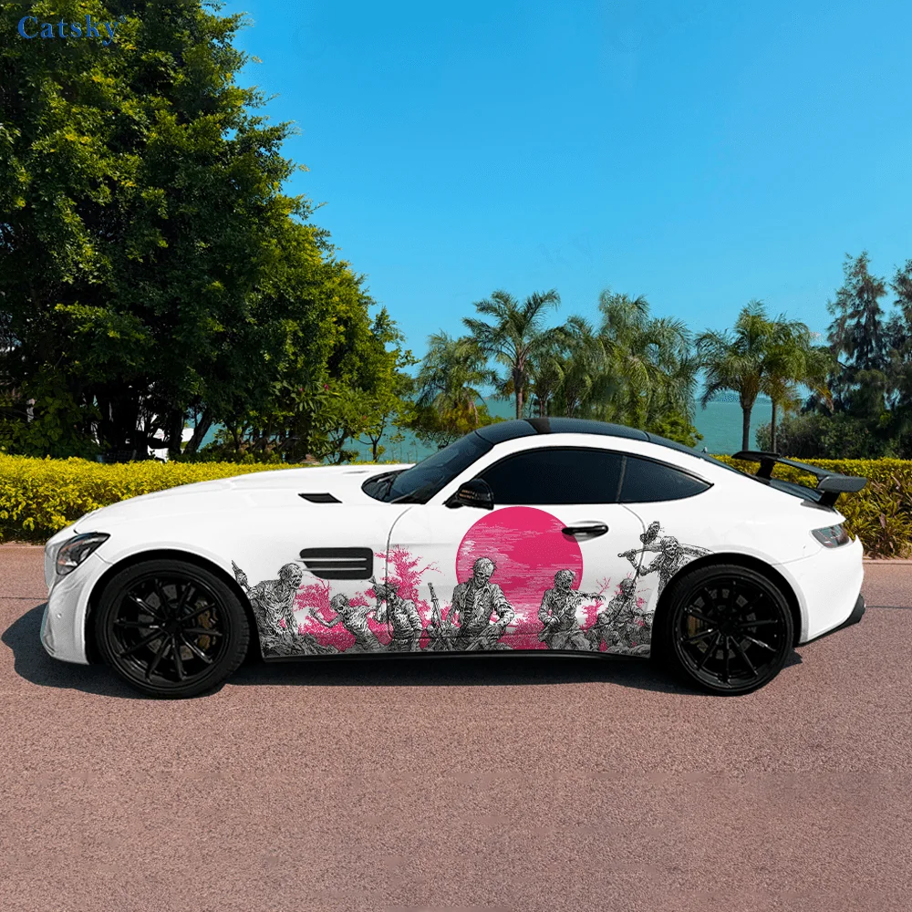 

Sunset Grass Zombie Army Car Side Sticker Decor,PVC Waterproof Scratch Resistant Decal,Car Protection,Auto Accessories Gift