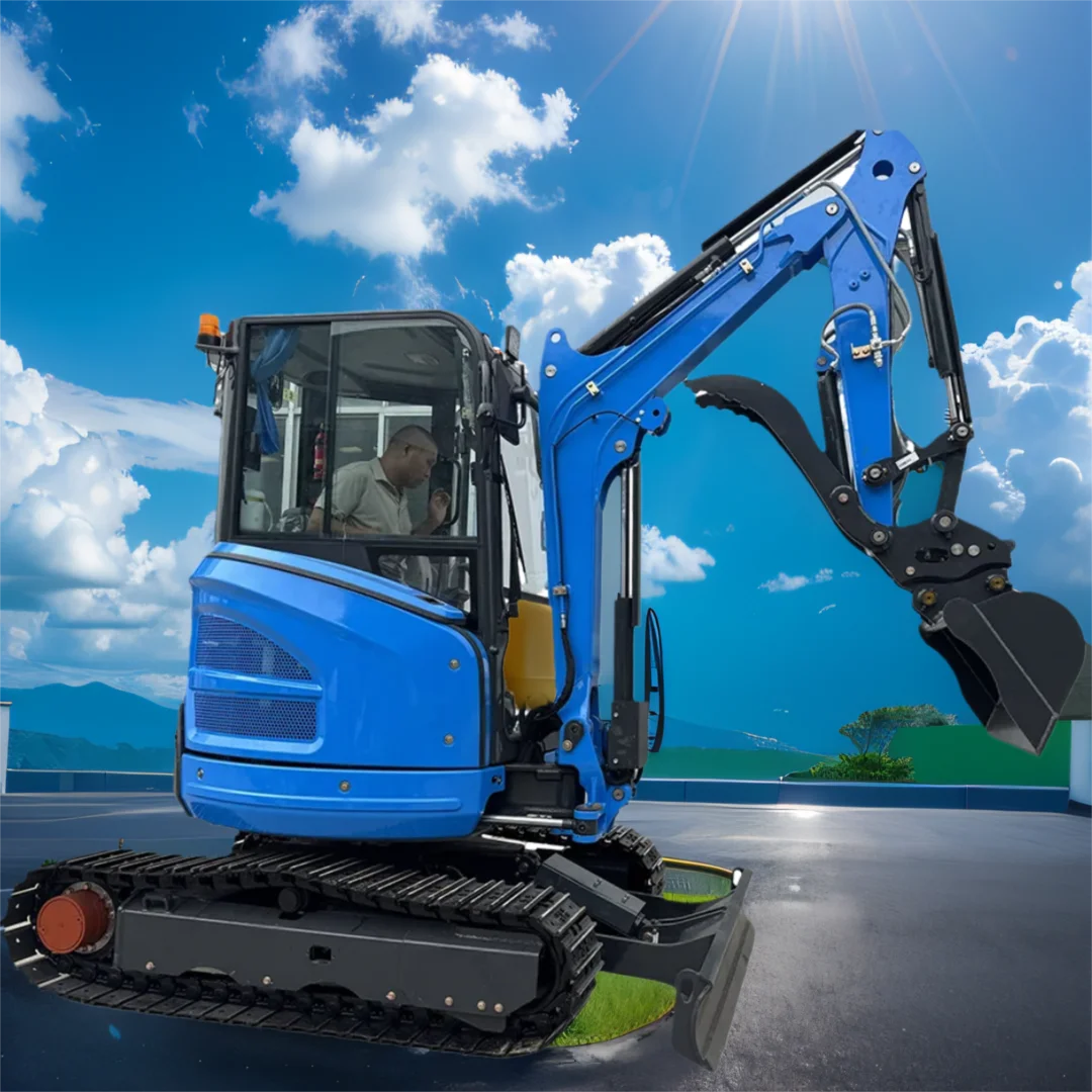 

Small excavator 2.6-ton compact mini hydraulic tracked machine with bucket for sale