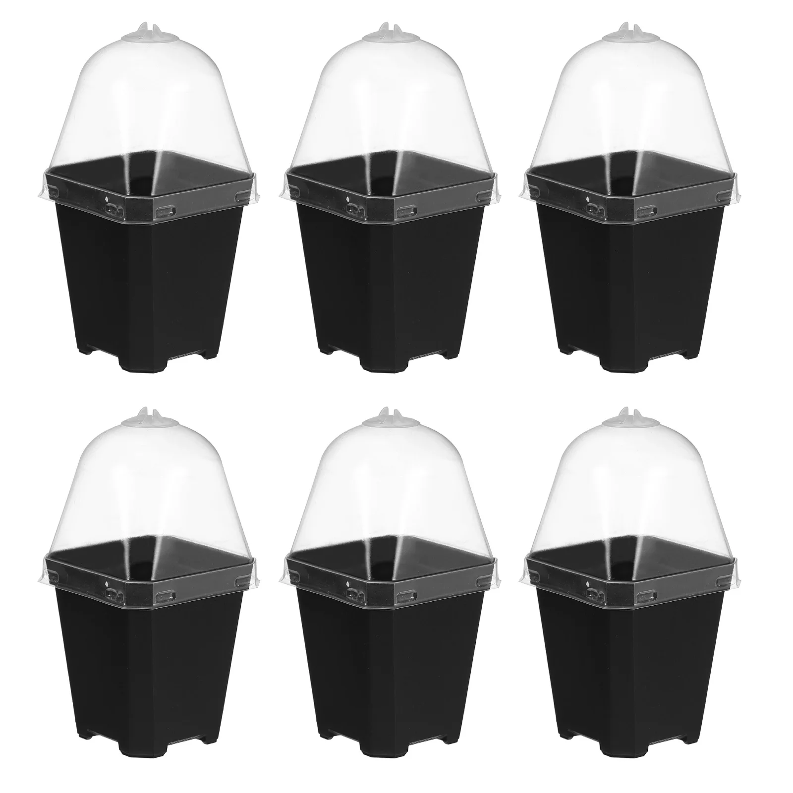 

10Pcs Heavy Duty Plastic Flower Pots Square Plant Nursery Containers for Garden Seedlings Starting Kits Lightweight with