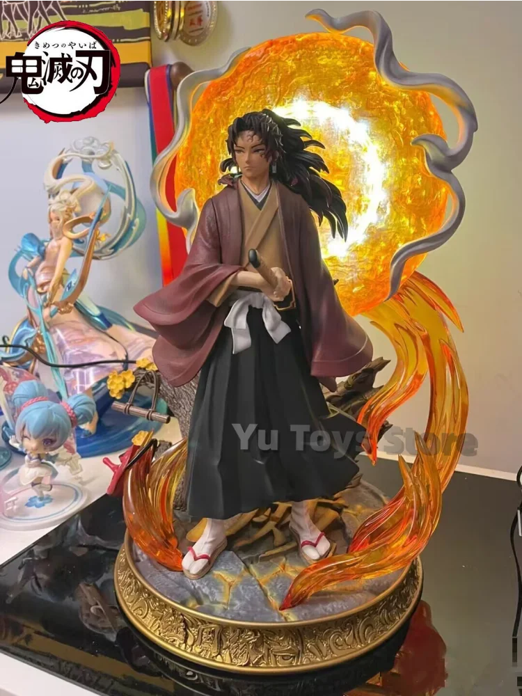 

40cm Demon Slayer Anime Figure Kimetsu No Yaiba Gk Tsugikuni Yoriichi With Led Light Action Figure Collect Model Ornament Gifts