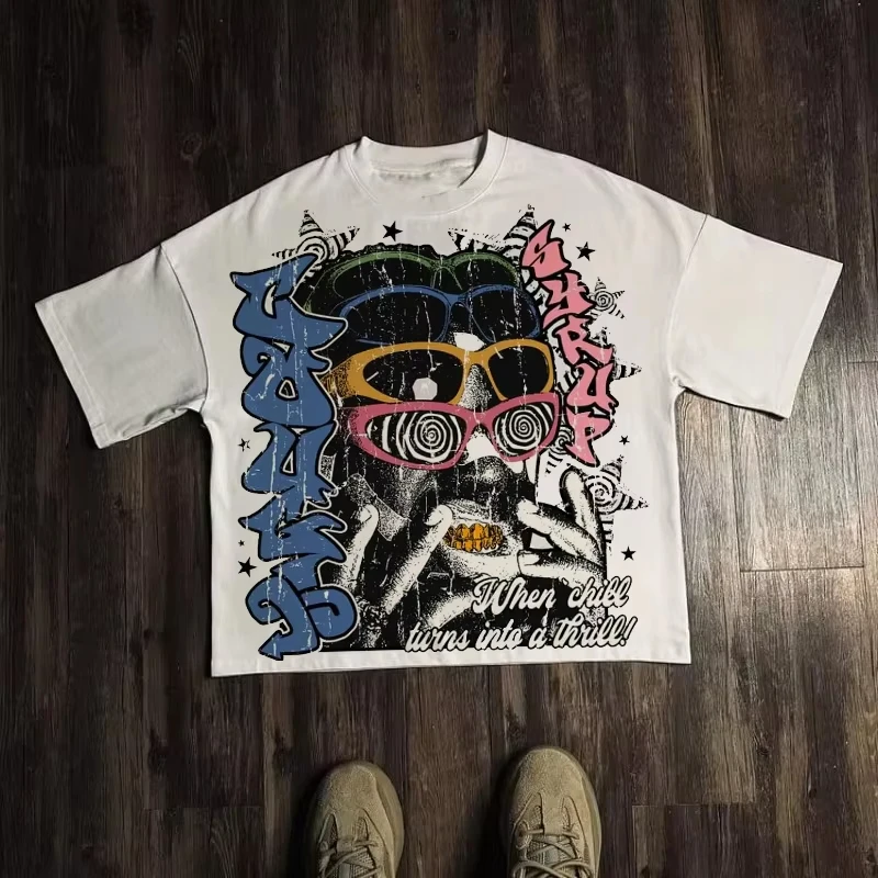 Harajuku Buchstaben-Grafik T-Shirts Y2k Oberteile Herren Damen High Street Oversized T-Shirt Pro Choice Streetwear Vintage Erwachsene/Kinder Tee – Detail 18