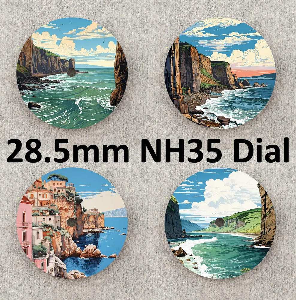 NH35 Dial Creative Canyon Dial 28.5mm Dial NH36 Dial Colour Dial Fit NH35/NH36 Movement Watch Parts Replacement Custom LOGO