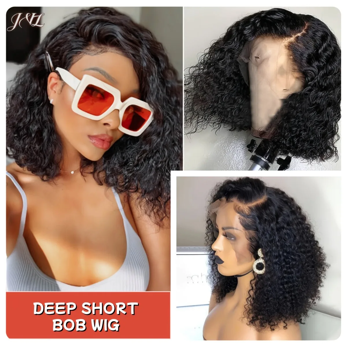 شعر مستعار بوب مجعد الشعر البشري 200 الكثافة 13x4 HD الدانتيل أمامي موجة عميقة الباروكات للنساء السود شعر مستعار قصير بوب الشعر البشري