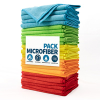 Microfiber Cleaning Cloth Multi-Purpose Kitchen Dish Cloth Scouring Pad for Car and Home Cleaning Reusable Dishwashing Wipes