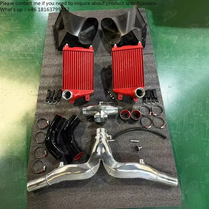 Performance Intercooler Kit for 991.2 Turbo 3.0T Aluminum Shroud Upgraded Y/T Pipes Maximum Cooling Efficiency JTLD Brand 1