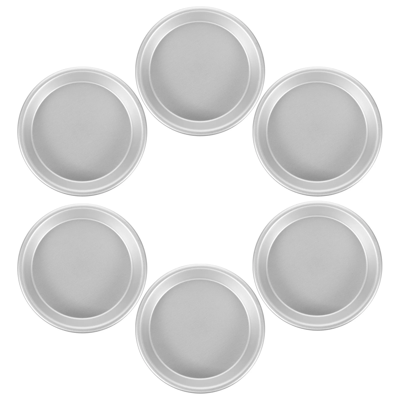 

6pcs Aluminum Alloy Cake Tins Baking Molds For Pudding Cupcake Tart Mini Cake Pan Reusable Bakeware Kitchen Tool