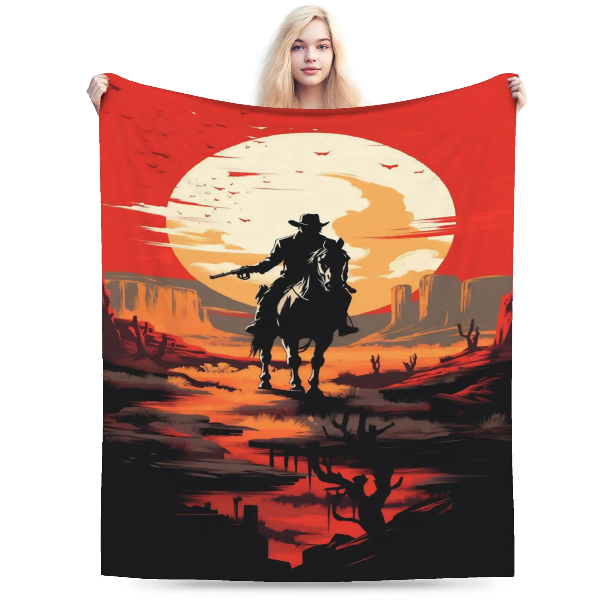 Cozy Arthurs Morgans Blanket Accessories Sofa Decorative  Throw Blankets Lightweight Flannel for Couch
