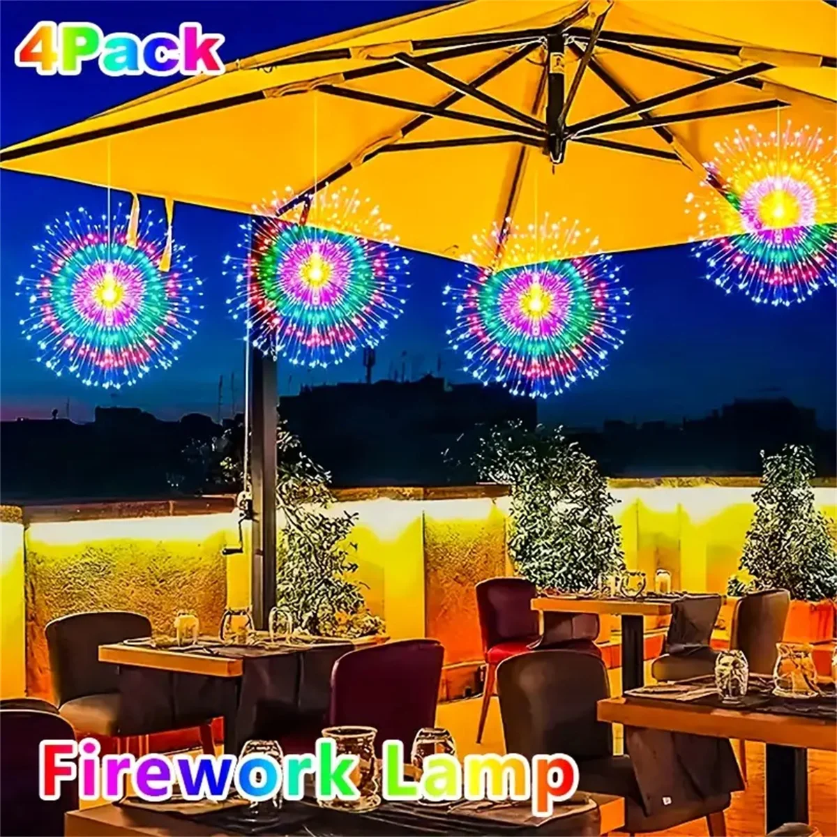 4PCS/SET 360LEDS USB Hanging Tree Light, Available in Warm White and Colored Light Colors, Used for Garden Decoration image 5