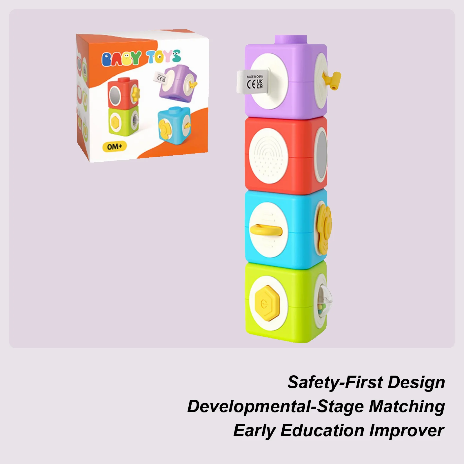 Blocs pour bébés, jouets éducatifs à moteur fin amovible, blocs empilables détachables, jouets pour bébés, garçons et filles