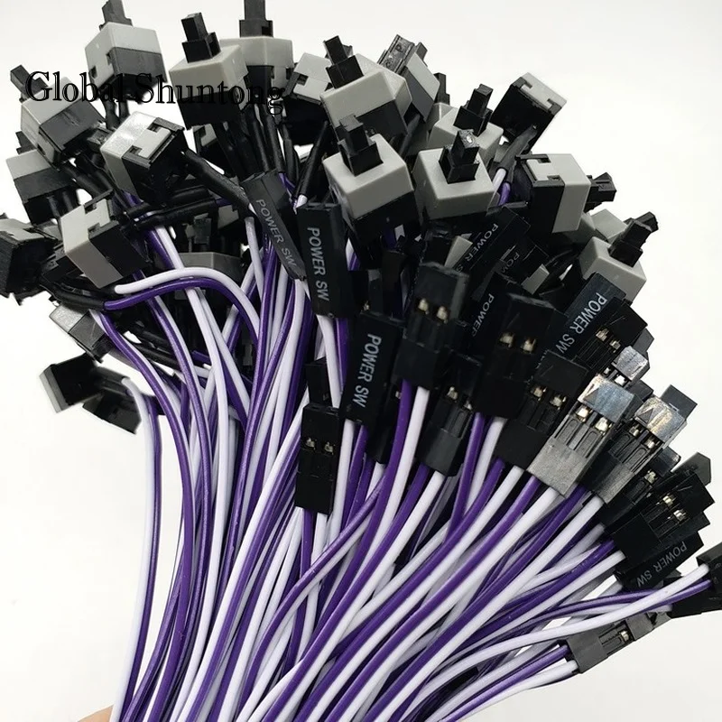 Reset Switch PC Power Supply I/O  Motherboard Cable and Button Switch Replace a Broken Power Switch /Cable on Desktop and PC20pc