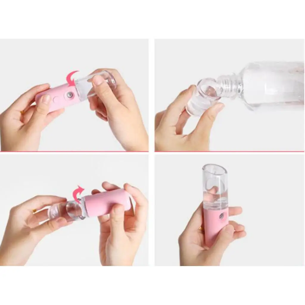 جهاز بخار الوجه القابل لإعادة الشحن سعة 25 مل مع مرطب USB للوصلات