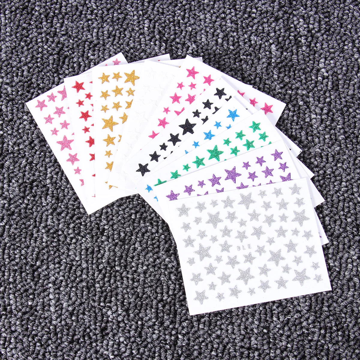 

10 Sheet 3D Nail Sticker Glitter Material Unique Creative Nail Art Decals for Women Birthday Party Holiday Event