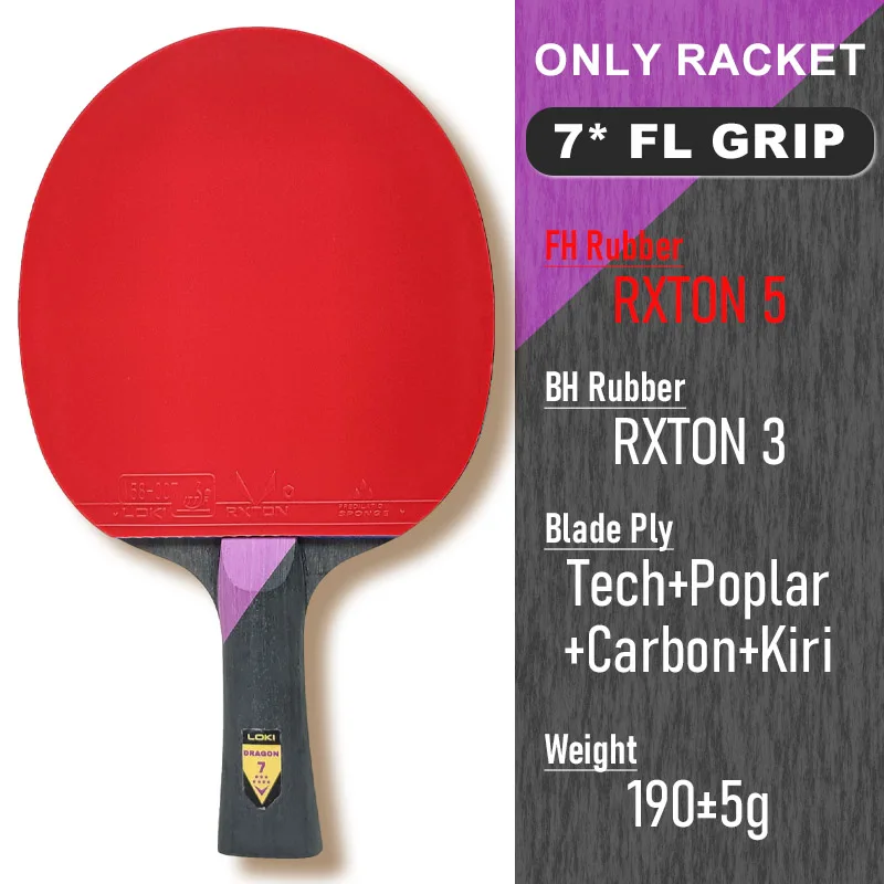 Originele LOKI Tafeltennis Racket Dragon Serie Ping Pong Racket Paddle Bat Professionele 6/7/8/9/10 Sterren voor Alle Niveau Spelers