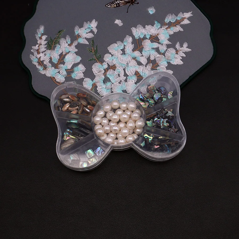 2 قطعة صناديق تغليف المجوهرات البلاستيكية الشفافة متعددة الأقسام على شكل قوس لتخزين وعرض خرزة صغيرة مختلفة