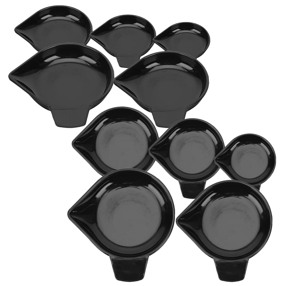 Stackable Weighting Tray Powder Measuring Dish Diamond Weighing Pan Scale Black Plastic